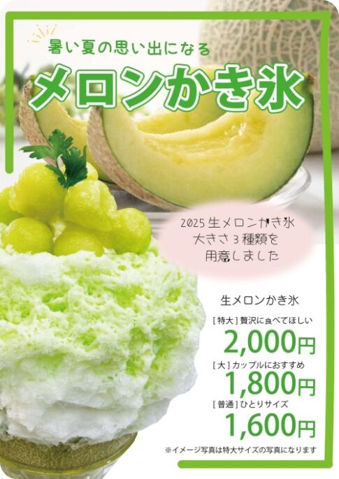 南知多町:花ひろば:生メロンかき氷