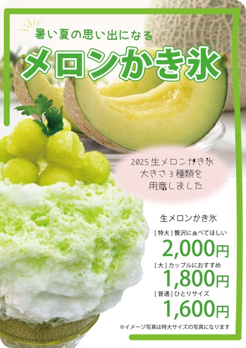 南知多町：花ひろば：生メロンかき氷