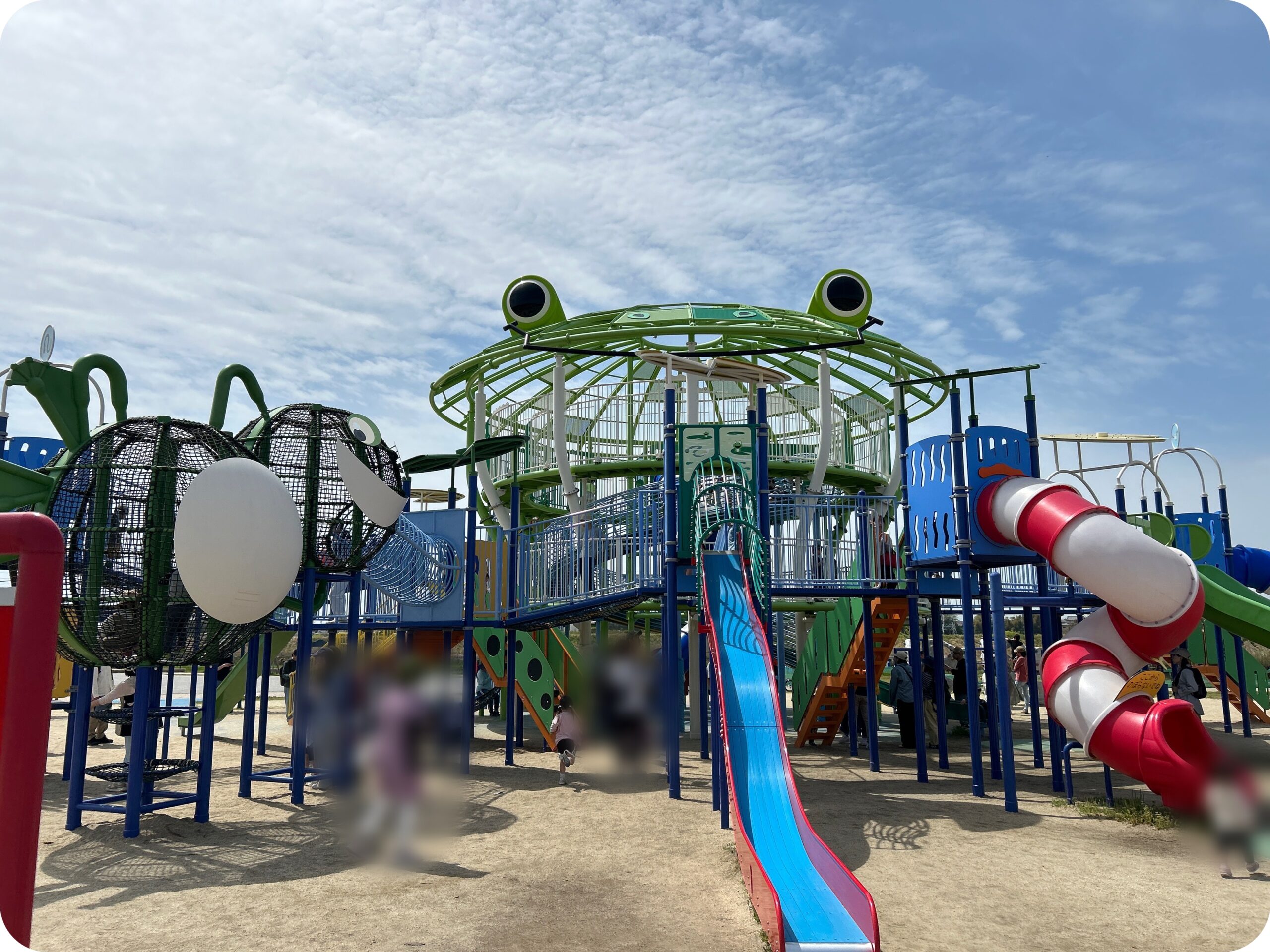 安城市・碧南市：油ヶ淵公園（安城市側）大型カエル遊具